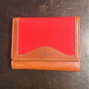 King Ranch NEVER USED! Tri-fold wallet leather and canvas.